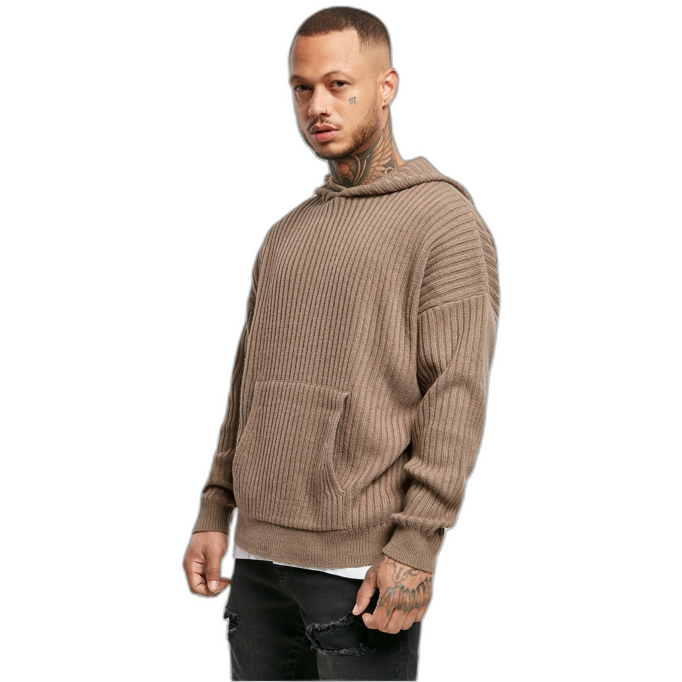 sweatshirt à capuche tricoté urban classics
