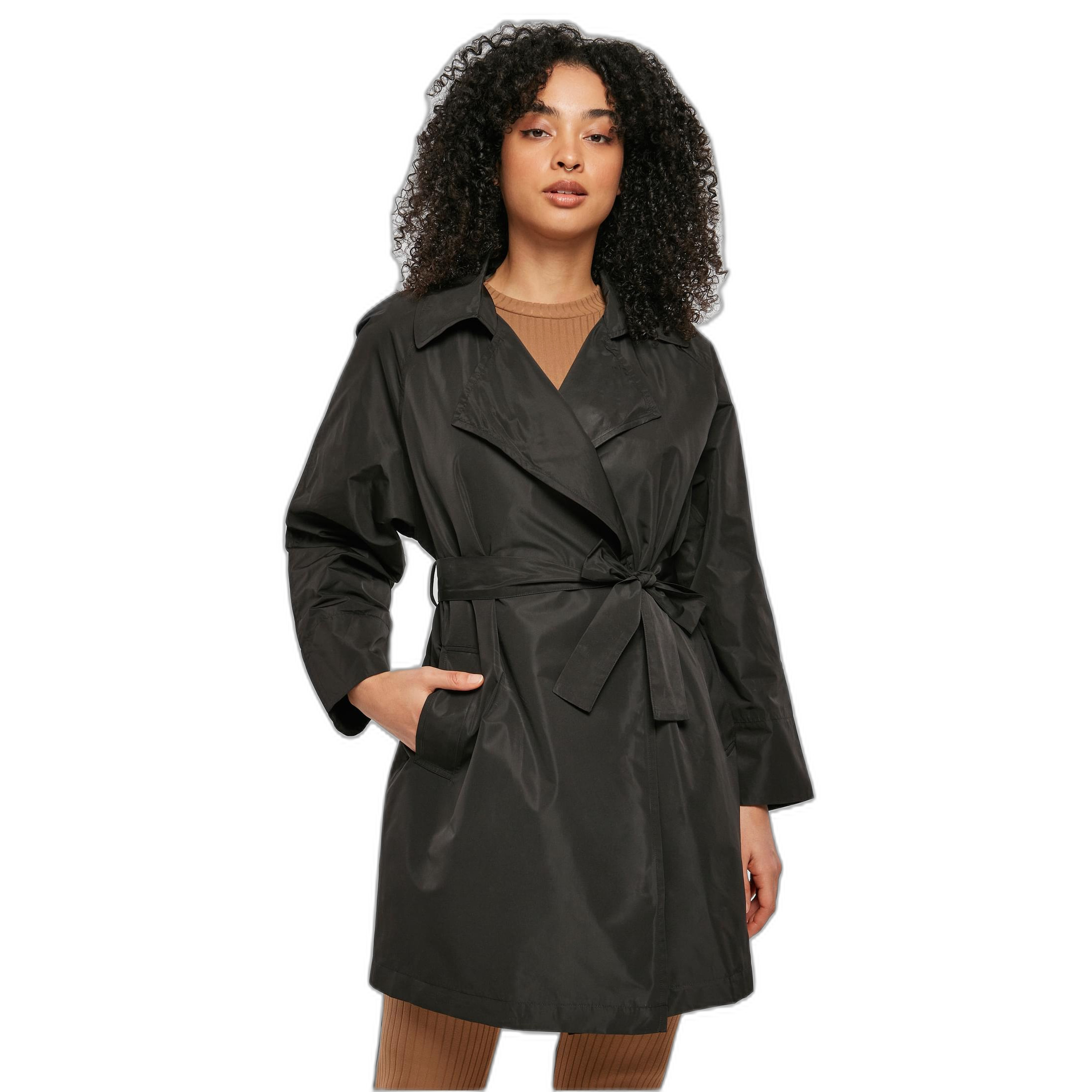 manteau en nylon froissé femme urban classics minimal trench coat gt